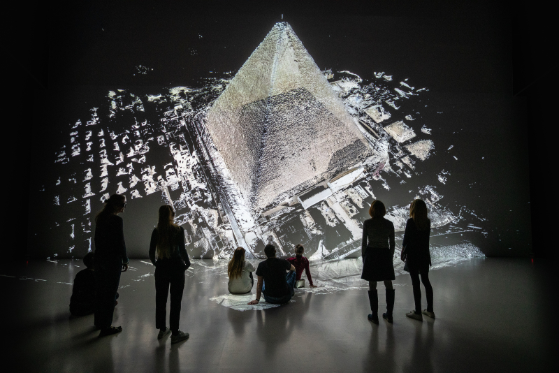 The Great Pyramid in 3D presented in the Ars Electronica Centers Deep Space 8K.