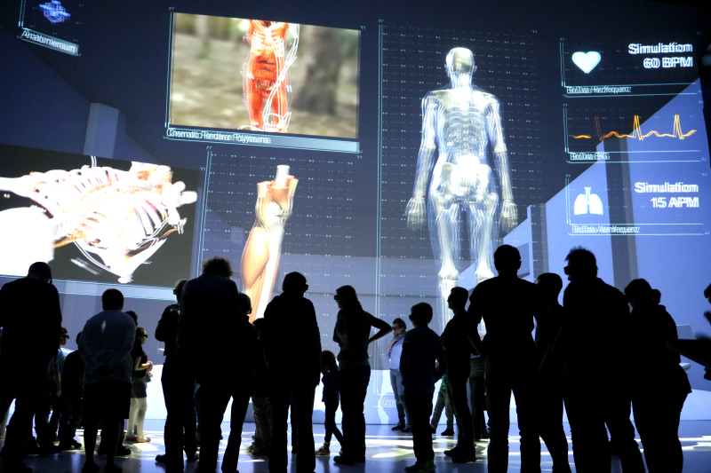 The 'A Universe Within' application presented in the Ars Electronica Centers Deep Space 8K.